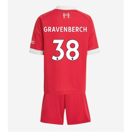 Stroje piłkarskie Liverpool Ryan Gravenberch #38 Koszulka Podstawowej dla dzieci 2025-26 Krótki Rękaw (+ szorty)